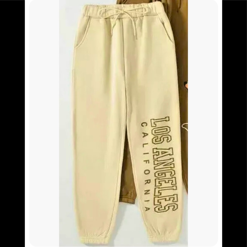 Shein Womens Letter Graphic Drawstring Sweatpants